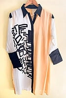 Georgette Kurta with Appliqué