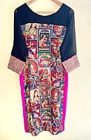 Georgette Kurta with Embroidery on Sleeves