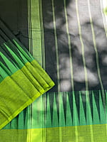 Black and Green Chettinad Cotton Saree Black and Green Chettinad Cotton Saree