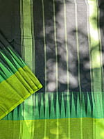 Black and Green Chettinad Cotton Saree Black and Green Chettinad Cotton Saree