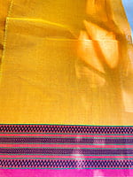 Mango Yellow Handloom Cotton Saree Mango Yellow Handloom Cotton Saree