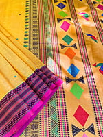 Mango Yellow Handloom Cotton Saree Mango Yellow Handloom Cotton Saree