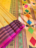Mango Yellow Handloom Cotton Saree Mango Yellow Handloom Cotton Saree