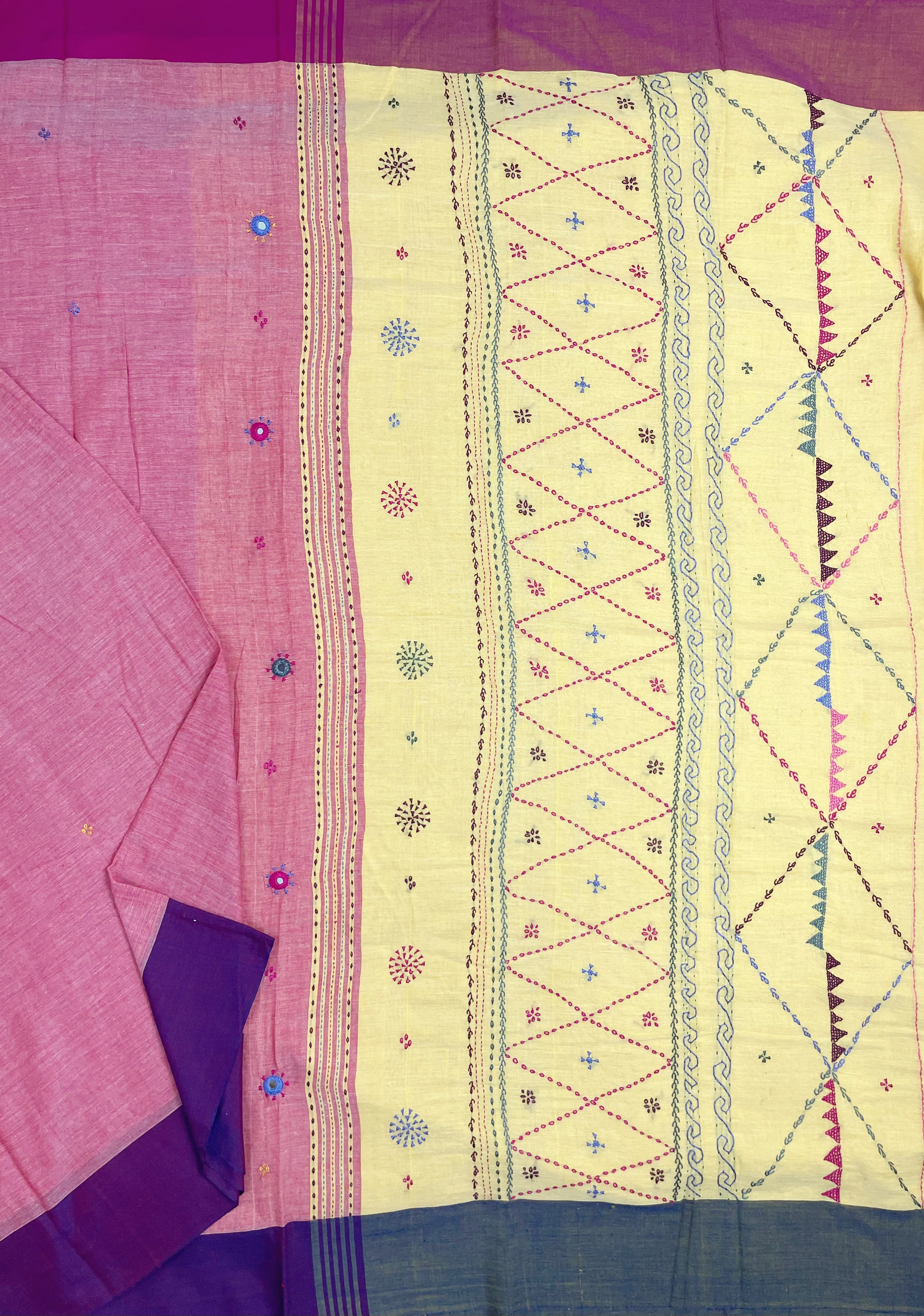 Khadhi cotton with Lambani embroidery