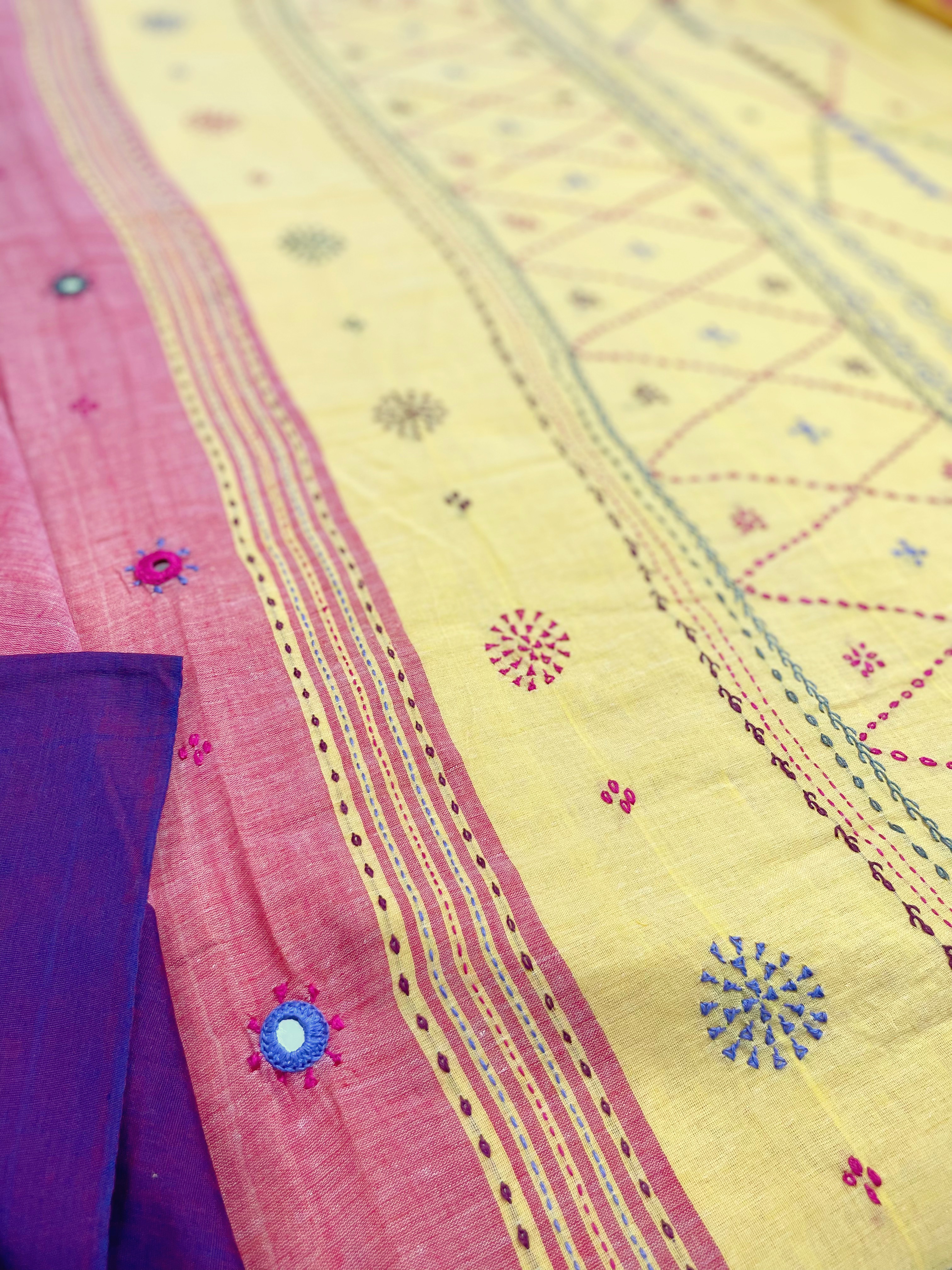 Khadhi cotton with Lambani embroidery