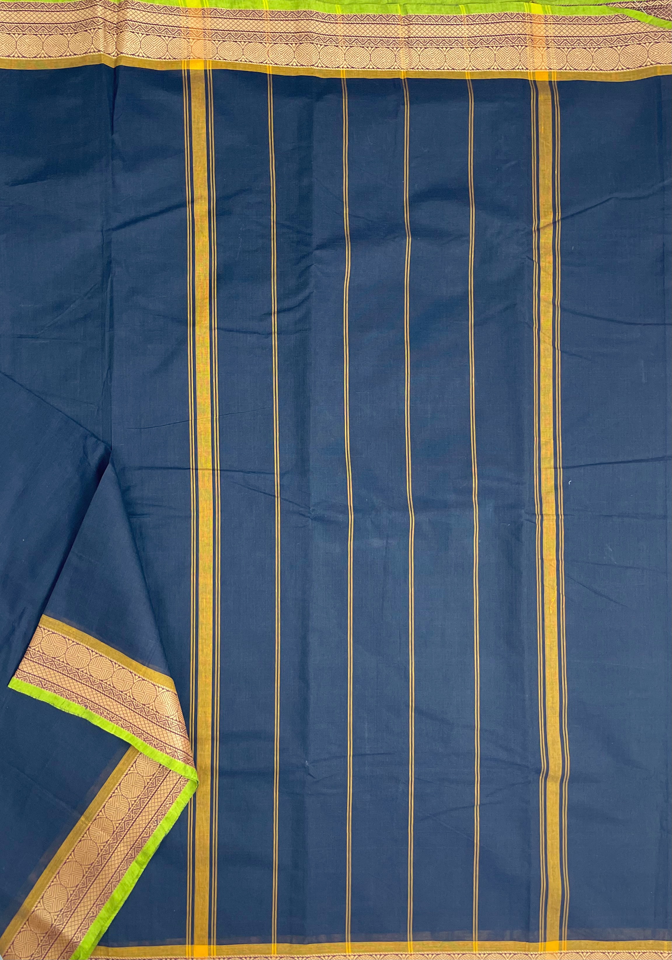 Deep Blue Kanchi Cotton Saree