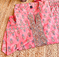 Coral High Collar Salwar Suit Coral High Collar Salwar Suit