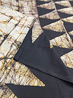 Brown and Black Batik Mul Saree Brown and Black Batik Mul Saree