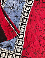 Red and Black Tie and Dye Saree Red and Black Tie and Dye Saree