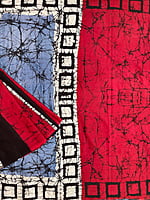 Red and Black Tie and Dye Saree Red and Black Tie and Dye Saree