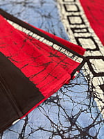 Red and Black Tie and Dye Saree Red and Black Tie and Dye Saree