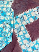 Blue and Brown Tie and Dye Saree