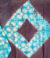 Blue and Brown Tie and Dye Saree