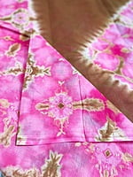 Pink and Brown Tie and Dye Saree