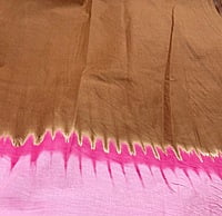 Pink and Brown Tie and Dye Saree