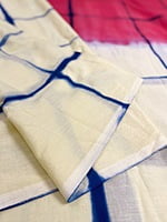 Half And Half Tie And Dye Mul Cotton Saree