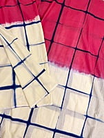 Half And Half Tie And Dye Mul Cotton Saree