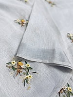 Linen Saree with Embroidery