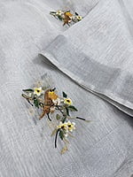 Linen Saree with Embroidery