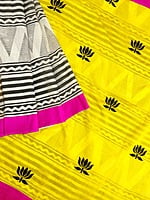 Bright Yellow Patli Pallu Cotton Saree