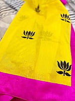 Bright Yellow Patli Pallu Cotton Saree