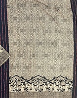 Beige and Black Patli Pallu Khesh Saree
