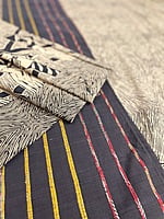 Beige and Black Patli Pallu Khesh Saree