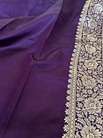 Dark Purple Banarasi Saree