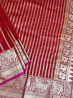 Red Banarasi Jacquard Saree