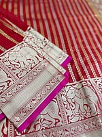 Red Banarasi Jacquard Saree