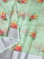 Green Organza Saree