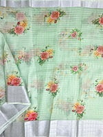 Green Organza Saree