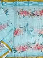 Blue Organza Saree