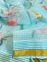 Blue Organza Saree