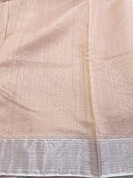 Peach Beige Chanderi Silk Cotton Saree