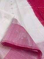 White Kora Cotton Saree