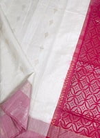 White Kora Cotton Saree