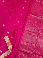Pink Chanderi Silk Cotton Saree Pink Chanderi Silk Cotton Saree