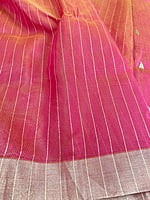 Red Double Shaded Chander Silk Cotton Saree