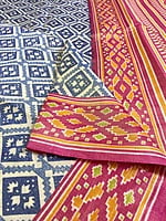 Blue Printed Art Silk