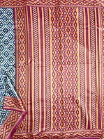 Blue Printed Art Silk