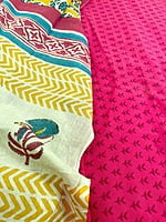 Magenta Hand Block Printed Salwar Suit