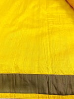 Yellow and White Supernet Saree
