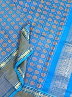 Blue Aiyram Butta Saree