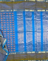 Blue Aiyram Butta Saree