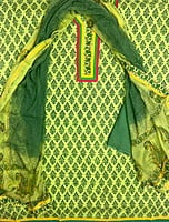 A Pretty Green Printed Salwar Suit