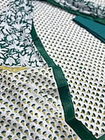 White Block Printed Suit