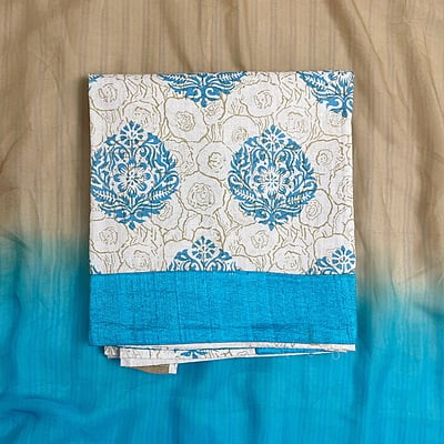 Off-white Printed Cotton Salwar Suit