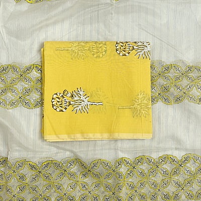 Bright Yellow Chanderi Salwar Suit