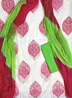 White Printed Chanderi Kurta White Printed Chanderi Kurta
